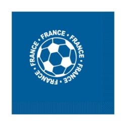 Soccer Luncheon Napkins - France (Pack of 192) France napkins, France soccer napkins, French party supplies, soccer party décor, France theme decorations, bulk luncheon napkins, pack of 192 napkins, Party Express France décor