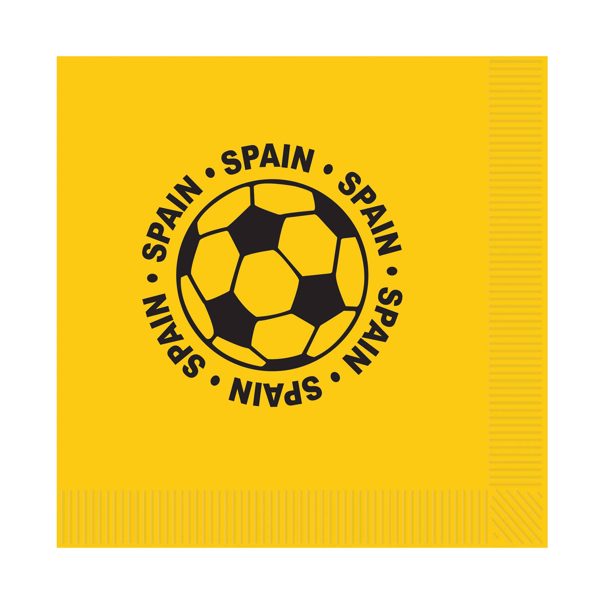 Soccer Luncheon Napkins - Spain (Pack of 192) Spain napkins, Spain soccer napkins, Spanish party supplies, soccer party décor, Spain theme decorations, bulk luncheon napkins, pack of 192 napkins, Party Express Spain décor