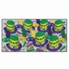 mardi gras themed party kit with party hats and masks