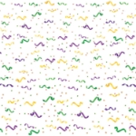 Mardi Gras Confetti & Serpentine Border