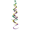 Purple, Gold and Green Mardi Gras Triple Whirl Hanging Decoration
