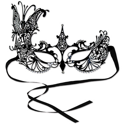 Metal Filigree Masquerade Mask (Pack of 6) Metal Filigree Masquerade Mask, decoration, party favor, masquerade, masks, new years eve, wholesale, inexpensive, bulk