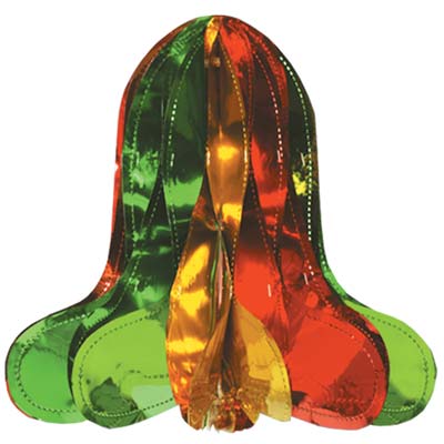 Red, Green and Gold Metallic Bell 