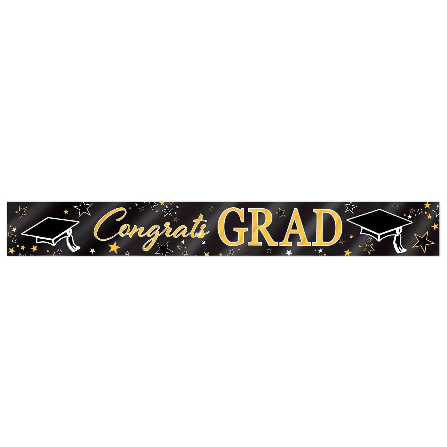 Metallic Congrats Grad Banner