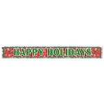 Metallic Happy Holidays Fringe Banner