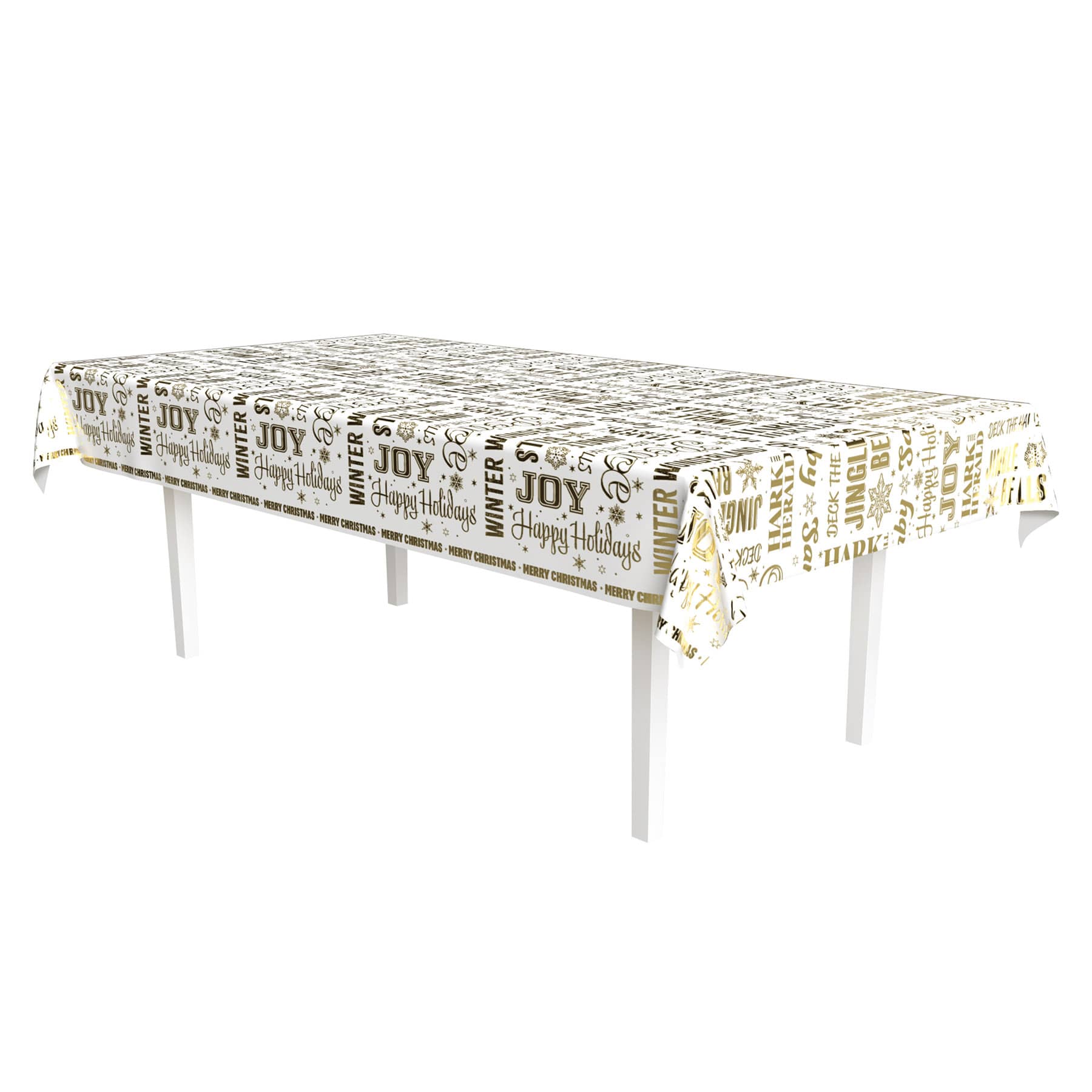 Metallic Holiday Expressions Tablecover