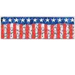 Metallic Stars & Stripes Fringe Banner