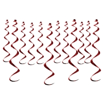 Burgundy Metallic Whirls