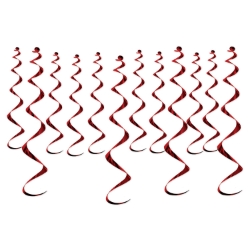 Burgundy Metallic Whirls