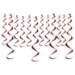 Burgundy Metallic Whirls