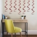 Burgundy Metallic Whirls in Use