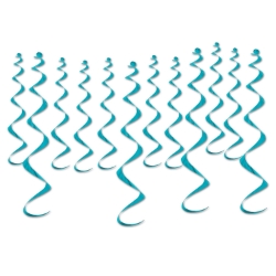 Turquoise Metallic Whirls (Pack of 72) turquoise, metallic, whirls, graduation, new years eve, casino, wedding