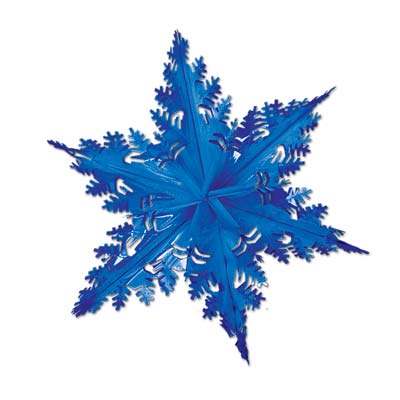 Blue Metallic Winter Snowflake  