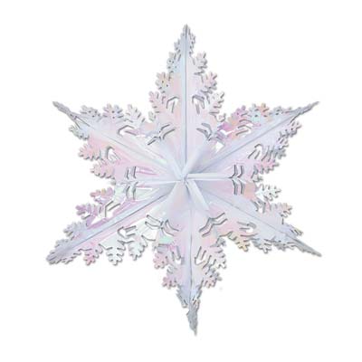 Metallic Winter Snowflake Opalescent 