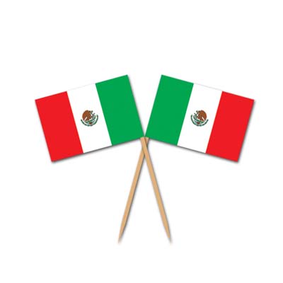 Mexican Flag Picks cupcake decoration 