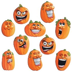 Mini Wacky Jack-O-Lantern Cutouts 