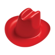 Miniature Red Plastic Cowboy Hats (Pack of 36) mini red cowboy hats, miniature plastic cowboy hats, red cowgirl party favors, western party decorations, red mini hats bulk, cowboy craft accessories, cowgirl birthday supplies, small cowboy hats pack of 36, Party Express cowboy hats
