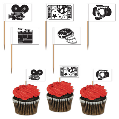 Movie Set Picks cupcake decoration 