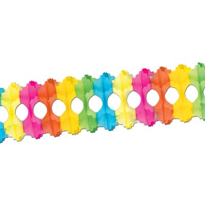 Multi-Color Arcade Garland (Pack of 12) luau, new years eve, multi-color, garland, arcade, decoration, wholesale, inexpensive, bulk