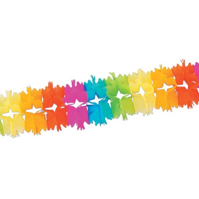 Multi-Color Pageant Garland made of tissue material.
