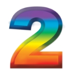 Multi-Color Plastic 3-D Number "2" (Pack of 24) multi color number 2 décor, 3D number two decoration, plastic number 2 party décor, 11 inch number 2, second birthday decorations, milestone number décor, colorful number two centerpiece, Party Express number decorations