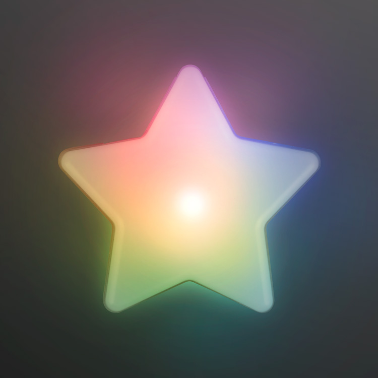 Multicolor Glow LED Clip-On Stars (Pack of 12) Multicolor Glow LED Clip-On Stars, light up, star, led, pin, party favor, new year's eve, hollywood, wholesale, inexpensive, bulk