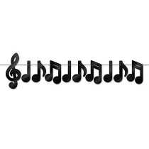 Musical Notes Foil Streamer