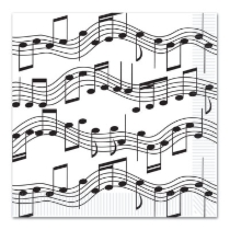 Musical Notes Luncheon Napkins