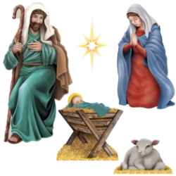 Nativity Scene Cutouts (Pack of 60) nativity scene cutouts, Christmas nativity decorations, religious cutouts, holiday bulletin board décor, classroom Christmas decorations, church nativity décor, paper nativity set, Party Express nativity, Christmas cutouts pack