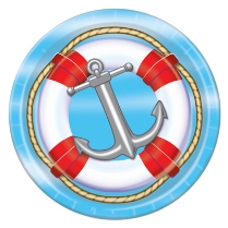 Nautical Plates for a beach themed party