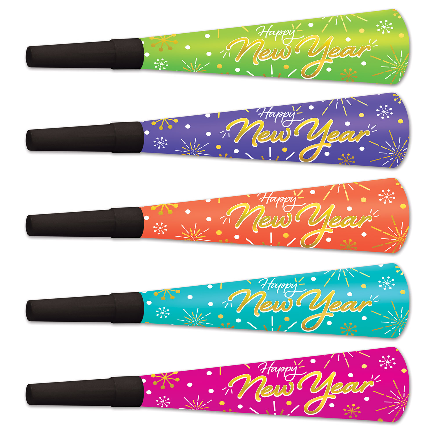 Give your New Years Eve celebration a BURST with these Neon Burst New Year Horns