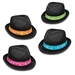 1920's style hats with a neon happy new year band