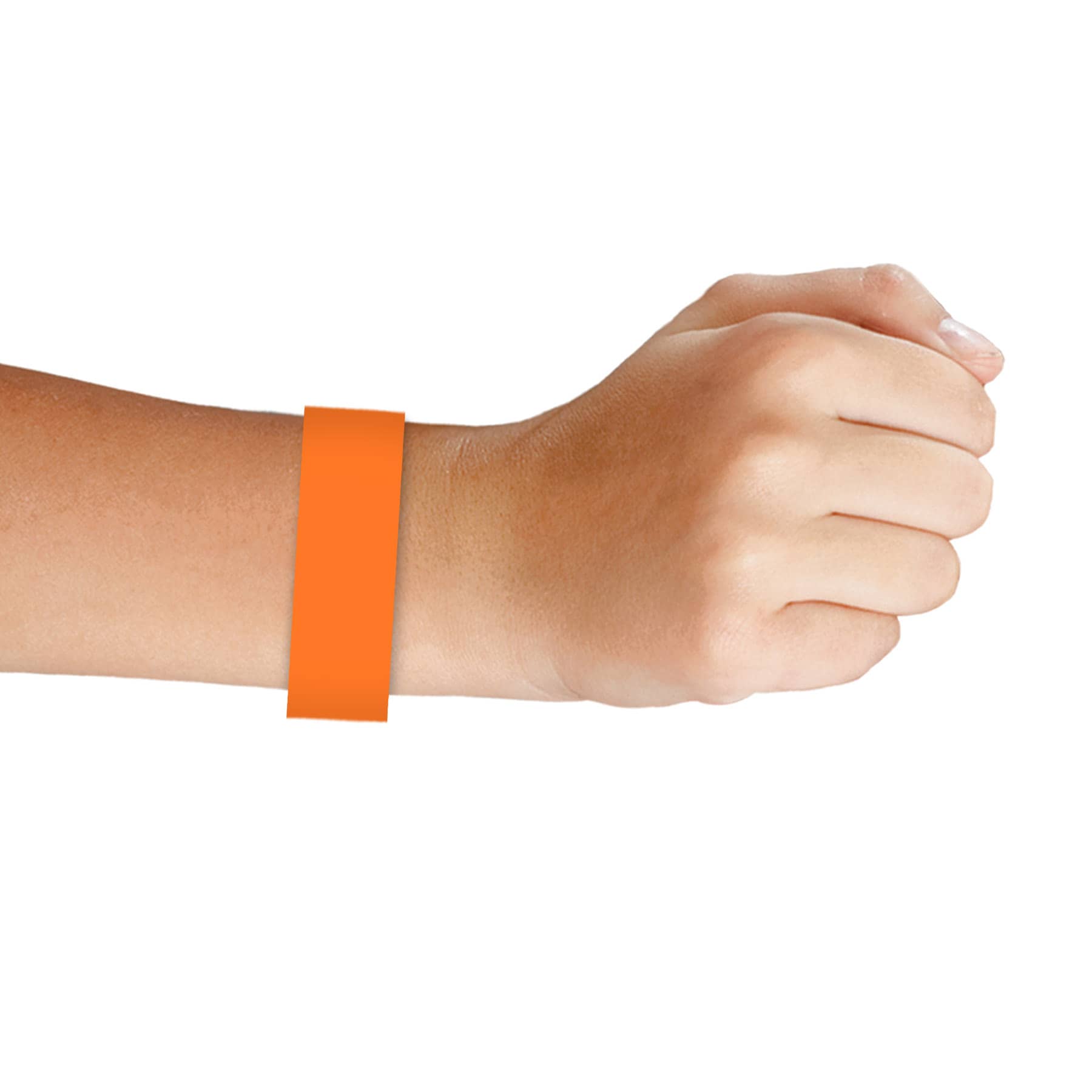 Neon Orange Solid Color Wristbands 
