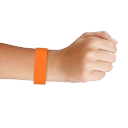 Neon Orange Solid Color Wristbands 