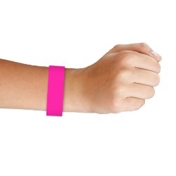Neon Pink Solid Color Wristbands 