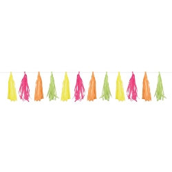 Neon Plastic Tassel Garland 