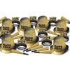 DISC - New Year "2022" Gold Assortment for 50  New Year "2022" Gold Assortment for 50, 2022, gold, black, new years eve, party kit, hat, tiara, horn, wholesale, inexpensive, bulk, party favor