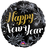 New Year Pizazz Mylar Balloon (Pack of 10) New years eve, nye, mylar, balloon, gold, silver, white, black, decoration, wholesale inexpensive, bulk