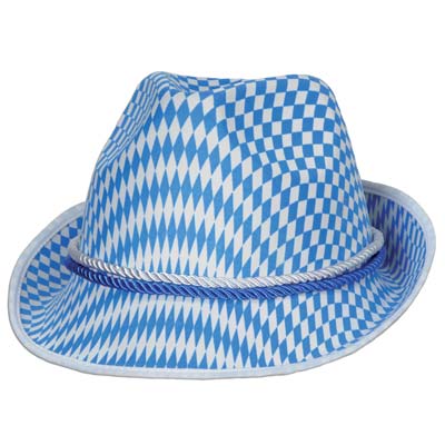 Blue and White Oktoberfest Alpine Hat