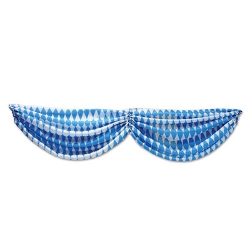 Blue and White Oktoberfest Fabric Bunting decoration