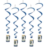 Blue metallic whirls with stein icons attached at the bottom.