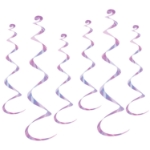 Metallic Opalecent whirls for ceiling decoration.