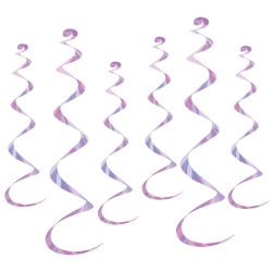 Metallic Opalecent whirls for ceiling decoration.