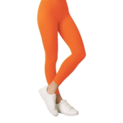 Orange Adult Footless Tights (Pack of 12 Pair) orange footless tights, adult tights, polyester tights, costume tights, one size fits most tights, dance tights, group costume accessories, Party Express tights, pack of 12 tights