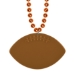 Orange Beads w/Football Medallion (Pack of 12) - 53962-O