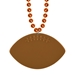 Orange Beads w/Football Medallion (Pack of 12) - 53962-O