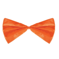 Orange Bow Tie (Pack of 12) orange bow tie, silk bow tie, elastic bow tie, one size fits most bow tie, costume accessories, party bow ties, orange party accessories, Party Express bow ties, pack of 12 bow ties