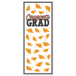 Orange Congrats Grad Door Cover