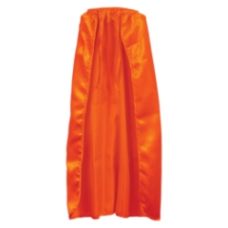 Orange Fabric Cape (Pack of 12) orange fabric cape, orange cape pack of 12, polyester cape, 30 inch cape, string tie cape, superhero capes bulk, kids party capes, costume accessories, group costume capes, party express cape