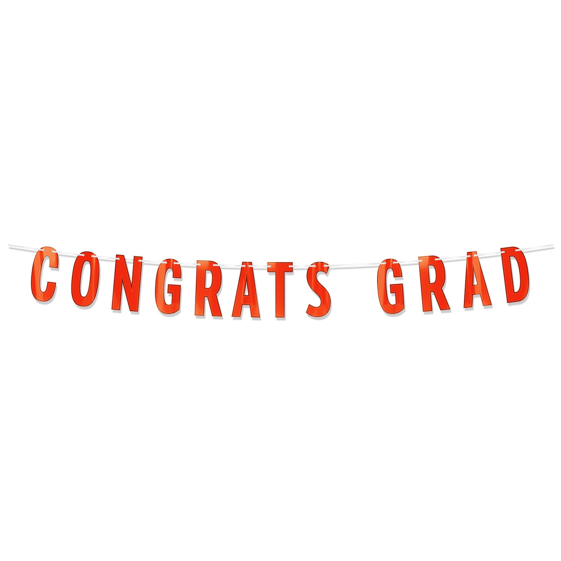 Orange Foil Congrats Grad Streamer 